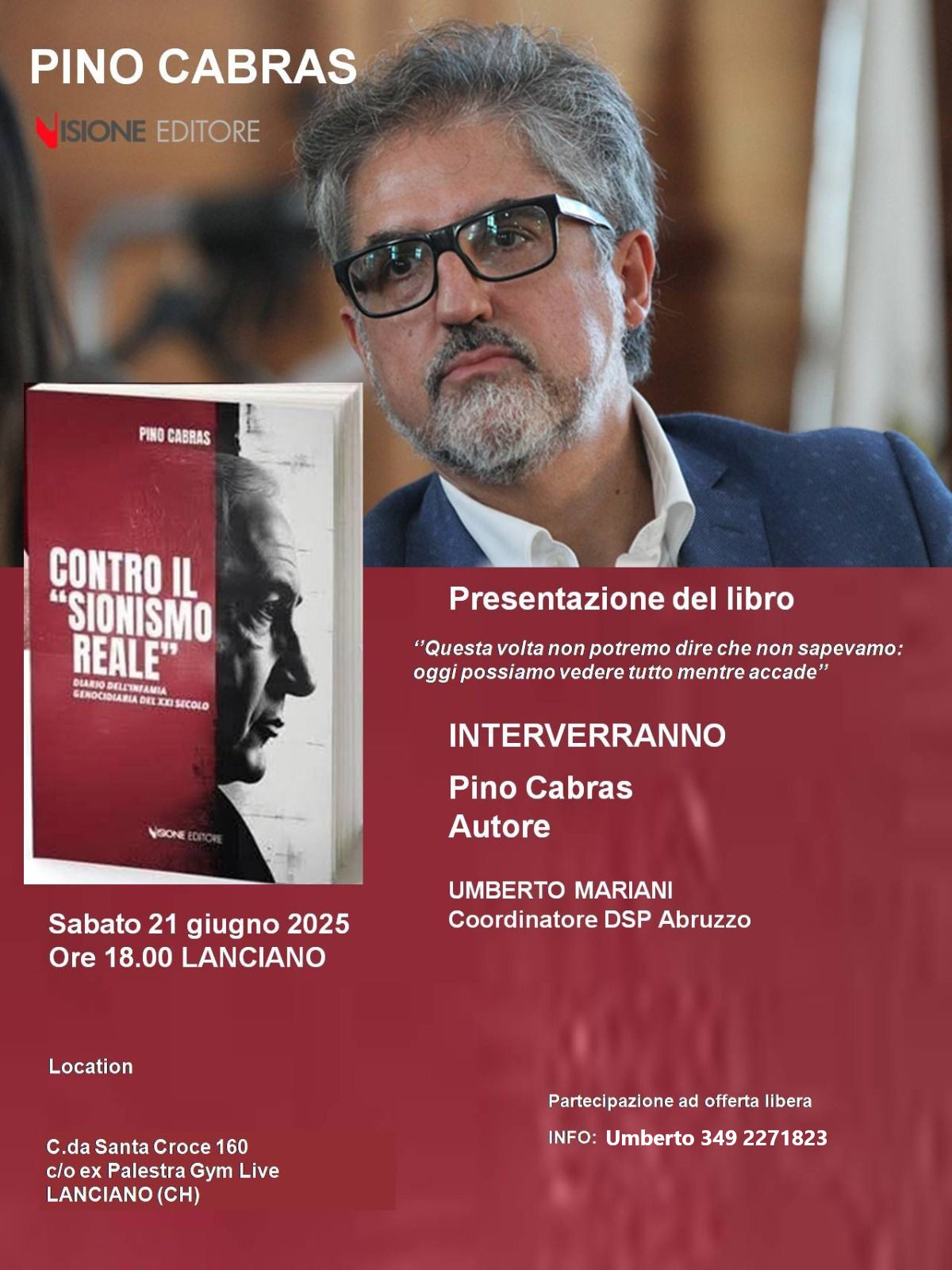 PINO CABRAS - CONTRO IL SIONISMO REALE